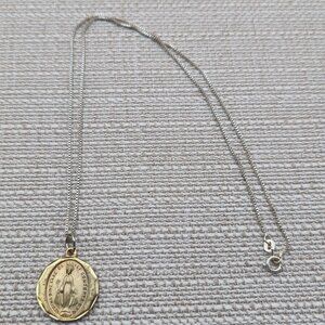 20 Inch Sterling Silver Regina Sine Labe Italy Pendant Necklace A5642